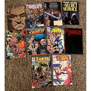 Comic Lot Of 10 Valiant, Marvel, Defiant, Dark horse 1990's